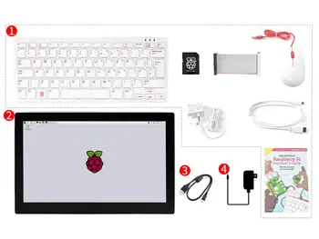 Raspberry Pi 400, мощен, лесен за употреба компютър, вграден в клавиатура, 4 GB LPDDR4-3200, с 13,3-инчов сензорен дисплей HDMI