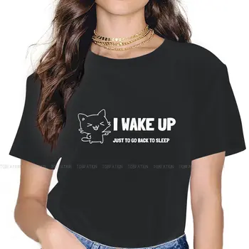 Котка Тормоз Забавна Хубава Тениска за Жени, Момичета Пробуждане на Мека Тениска За Почивка Новост Безплатна