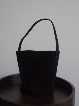 2022 Нова Дамска Чанта Ежедневни Проста Пригородная Голяма Кожена Голям Замшевая Bag/чанта през рамо
