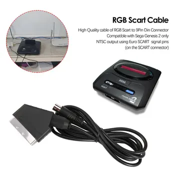 Високо качество на 1.8 M/6 фута версия ЕС V-пинов Scart кабел RGB AV Кабели, PAL За Sega Genesis 2 Mega Drive MD 2
