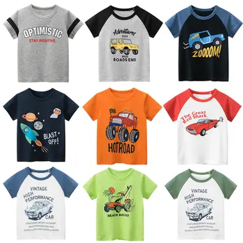 2022 Нова Тениска За момчета, Детски Блузи за момичета, Памучен Тениска с Къс Ръкав, Летни Дрехи, Тениска с Изображение на Анимационни, Детски Дрехи за Момче