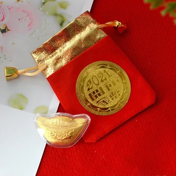 2021 Година Е Година На Бика Незабравим Юаньбао Китайски Зодиакални Спомен Коледна Украса Вечерни Подаръци