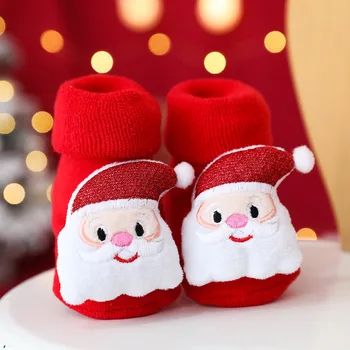 Детски чорапи, Нови Зимни Дебели Чорапи за деца, Нескользящие Коледни Чорапи за малки деца 0-3 години, 13-24 м, Сладки неща за малки момичета