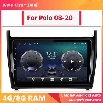Авто Мултимедиен Плейър Главното устройство Android 12,0 Радио За VW Polo Седан 2008-2020 С Gps DSP Carplay Bluetooth 2K QLED Екран