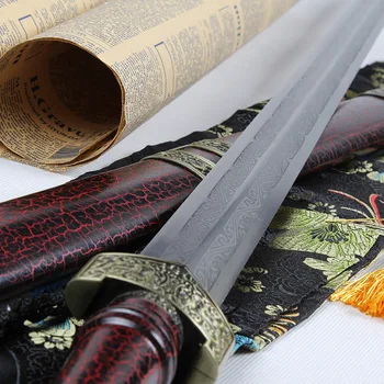 Волонг меч твърд стоманен меч с шарките и китайските древни Мечове начало декор