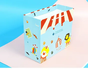 50 бр подаръчен плик дръжки Цирк клоун изработка на чанти, подаръчни пакети за Детски Рожден Ден коледа торта храна играчки опаковка