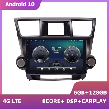 HIRIOT 10 инча Android 11 Радиото в автомобила На Toyota Highlander 2008-2013 Мултимедиен Плейър carplay Sat Navi 6 + 128 DSP 8 core