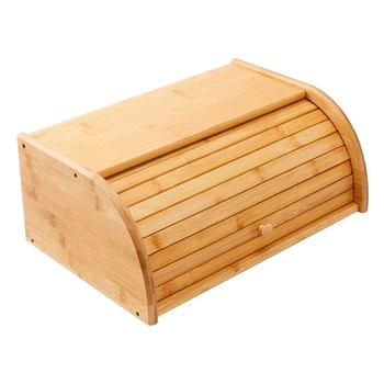 Кутия За Съхранение на Бамбук Хлебница Кутии С дъска за Дъска за Хранителни Контейнери Голяма Кутия с Кухненски Органайзер Аксесоари За Дома CNIM Hot