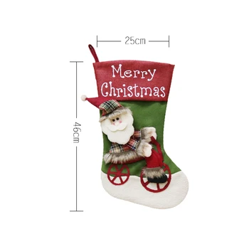 49x25 см Големи Коледни Чорапи Коледна Елха Подвесная Вечерни Елха Декор Дядо Отглеждане Чорап Подаръчни Опаковки За шоколадови Бонбони навидад