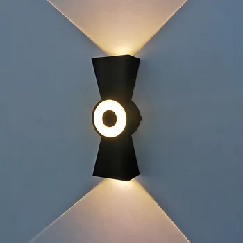 12 W Модерен прост творчески открит водоустойчив, с монтиран на стената лампа LED лампи за вътрешния двор врата лампа и балкон градина, с монтиран на стената лампа