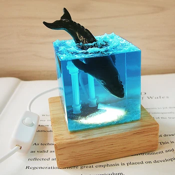 [TML] Занаятчийски морски декорации морски кийт аквариум лека нощ Смола crystal авто орнамент за украса на масата домашно модел за подарък