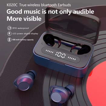 KINGSTAR TWS Безжични Слушалки Bluetooth Слушалки IPX5 Водоустойчиви Спортни Слушалки с Микрофон намаляване на шума, Хендсфри Слушалки