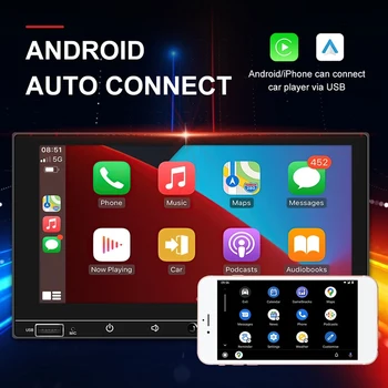 7-инчов Автомобилен Навигатор Android Стерео Мултимедиен Плейър GPS Радио
