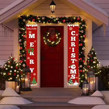 Нови Коледни Украшения за Дома, Знак на Верандата, Весел Коледен Декоративен Врата Банер, Украса Навидад, Подарък 2021, Коледен Декор