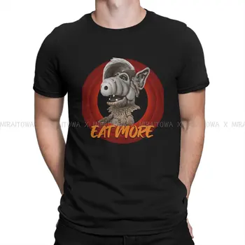 АЛФ анимационни серии Мъжки t-shirt Eat More Червен Модерен Тениска Графична Градинска Облекло Нова Тенденция