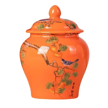 Порцеланова Банка за Джинджифил в Китайски Стил с капак Temple Jar Банка за Съхранение на Продукти