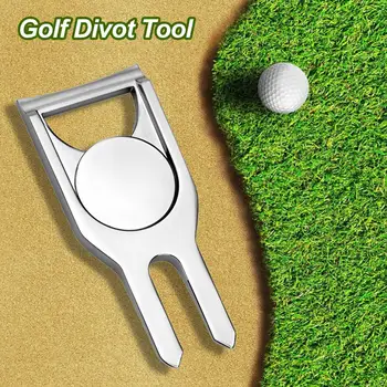 Многофункционален Инструмент за голф Divot С Маркер Pitch Mark Инструмент За Ремонт на Divot За обучение на Голф Принадлежности за инструменти за голф