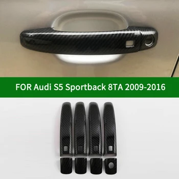 За Audi S5 Sportback 8TA 2009-2016 въглеродни влакна модел дръжки на вратите на автомобила капак панел с keyless 2010 2011 2012 2013 2014 2015