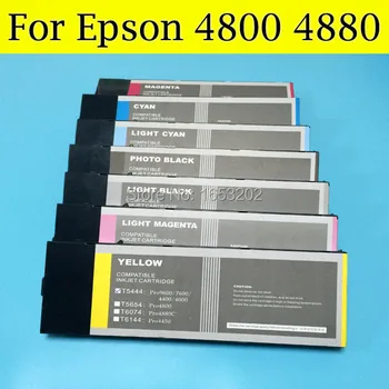 1 Комплект 4880 Пълно Зареждане на Касетата с Пигментными мастило За принтер Epson 4880 с чип Нивото на мастилото