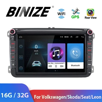 8 инча Автомобилен Мултимедиен плеър с Android 10,1 GPS 2 Din Авторадио Радио За VW/Volkswagen/Golf/Polo/Passat/b7/b6/SEAT/leon/Skoda