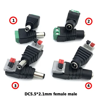 5 броя Камери за видеонаблюдение 2,1 мм x 5.5 mm Женски Мъжки Мъжки Захранване Dc Адаптер на Захранване Dc Plug Адаптер Конектор Конектор Штекерная Контакт