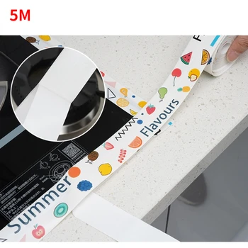 5 М, Санитарен Възел, Кухня оборудване запечатване Лента Водоустойчива оборудване запечатване Лента Душ Мивка Лак За Баня Самозалепващи Герметизирующая Лента PVC Стикер За Стена