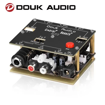 Douk Audio Компактен Едноканален (RCA/ 3.5 mm/ 6.5 mm) в балансирана (XLR/ 4,4 мм) Стерео Аудио Конвертор Адаптер за Преобразуване на сигнала