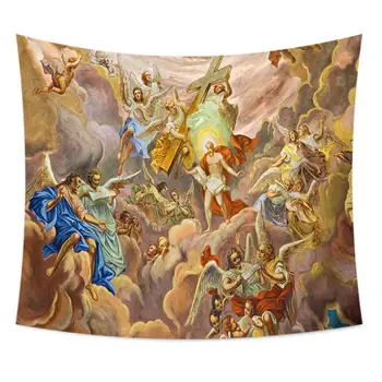 Христос на кръста tapisserie murale стенно подвесное одеяло doek muur гореща разпродажба ангел стенни плат