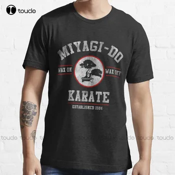 Miyagi Do The Karate Kid Восък Върху Воске Карате Годзю Рю, Г-Н Мияги Кобра Кай Тениска На Поръчка Aldult Наградата На Унисекс Модни Забавна Нова