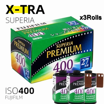 3 ролка цветен 35-мм филм Fujifilm Superia Premium X-TRA 400 с 27 експозиции / ролка за камери с формат 135 - Срок на годност: 2024