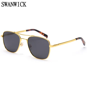 Swanwick квадратни слънчеви очила поляризирани слънчеви очила за мъже голяма дограма за шофиране мъжки черно червено открит класически стил на Летния туризъм