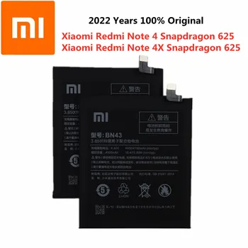 2022 Нов Висококачествен Оригинален Батерия Xiaomi За Xiaomi Redmi Note 4X/Note 4 Note4 Global Snapdragon 625 4000 mah Батерия BN43
