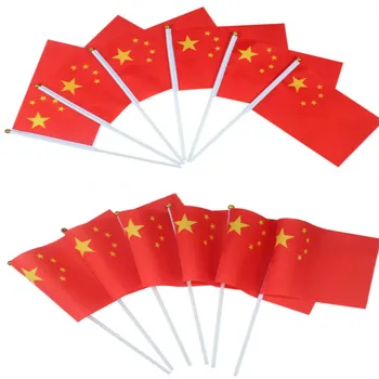 5 БР 14*12 см Ръчно Флаг, Китайски Банер, 5 Звезди, Китайски Червен Флаг, Офис/Събитие/парад/Коледен фестивал/стоки, Стоки за Домашни партита