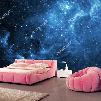 Космическото небе тапети, галактика, 3D съвременната стенопис за хола спалня на тавана на фона на стената водоустойчиви тапети