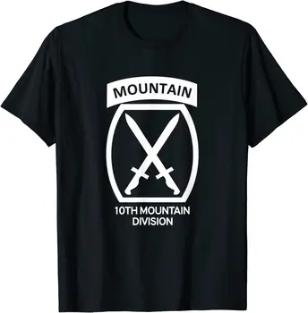Мъжка Тениска 10-та Планинска Дивизия на Армията на САЩ, Ежедневни тениски с Къс Ръкав От 100% Памук Кръгло деколте, Летни Ризи