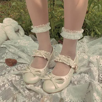 Летни Прозрачни Чорапи От Органза С Кристали, Универсални Бели Чорапи За Прекрасни Момичета