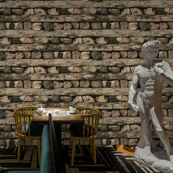 Стари Дървени Тапети за Персонализация на Стените на Ресторанта, чайната, Кафене, Водоустойчива Ролка Дървени тапети