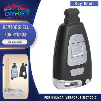 DIYKEY 4 бутона Умно дистанционно управление Калъф за ключове на Ключодържател за 2007 2008 2009 2010 2011 2012 Hyundai Veracruz P/N: 95440-3J600