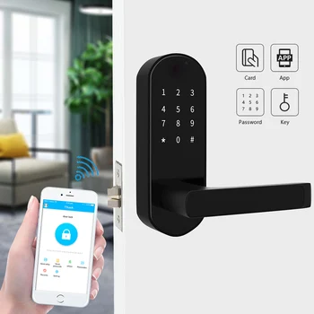 Bluetooth Интелигентна Система за Заключване на вратите с ttlock, Електронна Система за Заключване с Приложение на Цифровия код WiFi RFID Карта, Micro-USB Зареждане