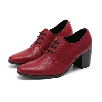 2022 мъжки модел обувки от крокодилска кожа на висок ток oxfords джентльменские италиански официални обувки за мъже coiffeur zapatos hombre vestir