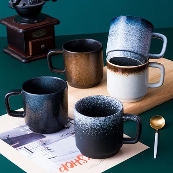 Марка в японски стил керамична чаша кафе, чаша офис дръжка на чаша домашна питейна вода чаша мляко, една чаша сок чайник за чай