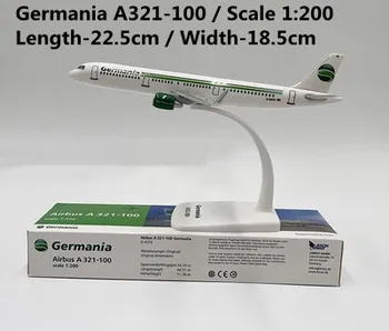 22,5*18,5 см Мащаб 1:200 на Air Germania Airbus A321-100 на Авиокомпания Сглобяване на модели на самолети Събрана модел самолет Пластмаса