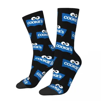 Чорапи Cookie Monster За Мъже И Жени, Сладък Модни Чорапи В стил хип-хоп, Мърч, Среден Туба, Чорапи, Коледни подаръци