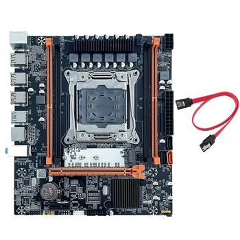Дънна платка X99 с кабел SATA B85 LGA2011-3 4X DDR4 REG ECC RAM M. 2 PCIE SATA3.0 Настолна Детска дънна Платка за процесора E5