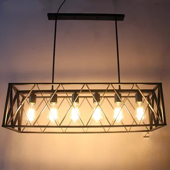 ретро макара висящи лампи в стил loft светлина кухня с трапезария лампара тела Скандинавски ретро лампа Spider окачен лампа