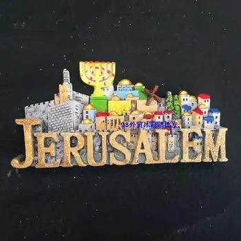 Израел Магнит За Хладилник Туристически Сувенири На Стената На Плача Града На Бог Арабите Магнит От Смола