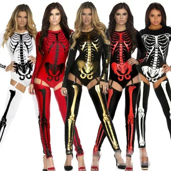 Скелет Зомбита Костюм на Жената Дама Cosplay Вампир Униформи Костюми на Хелоуин костюми за жени