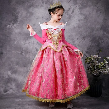 Ruifglasb Принцеса Спящата Красавица рокли Fancy Рокля Aurora Костюм За Парти, Защото на Хелоуин Подарък За Рожден Ден