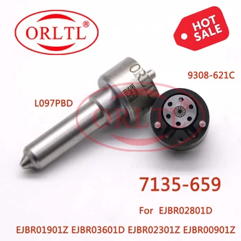 ORLTL 7135-659 Оригинални Комплекти за ремонт на инжектор система за впръскване на горивото Common Rail Дюзата L097PBD 9308-621C Контролния клапан За KIA EJBR02801D (33801-4X500)