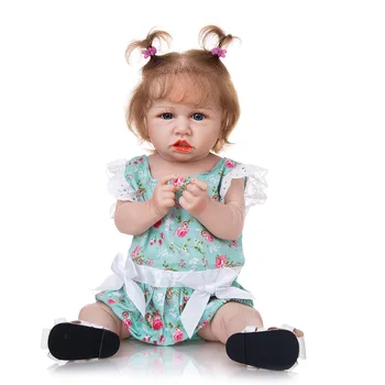 bebes на цялото тяло от силикон, детски кукли реалистични водоустойчив сладък модни Новородени bebes reborn Облекло Цвете Гащеризон Бебе партньор играчка